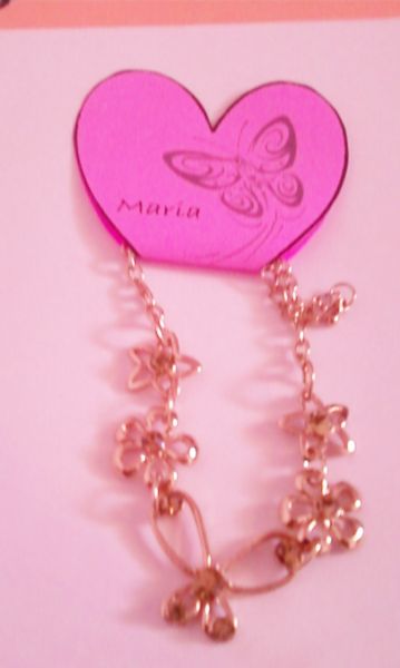Pulseira de borboletas dourada